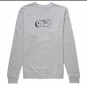 Men's Obey Propaganda Size Small Heather Grey Crewneck Sweatshirt